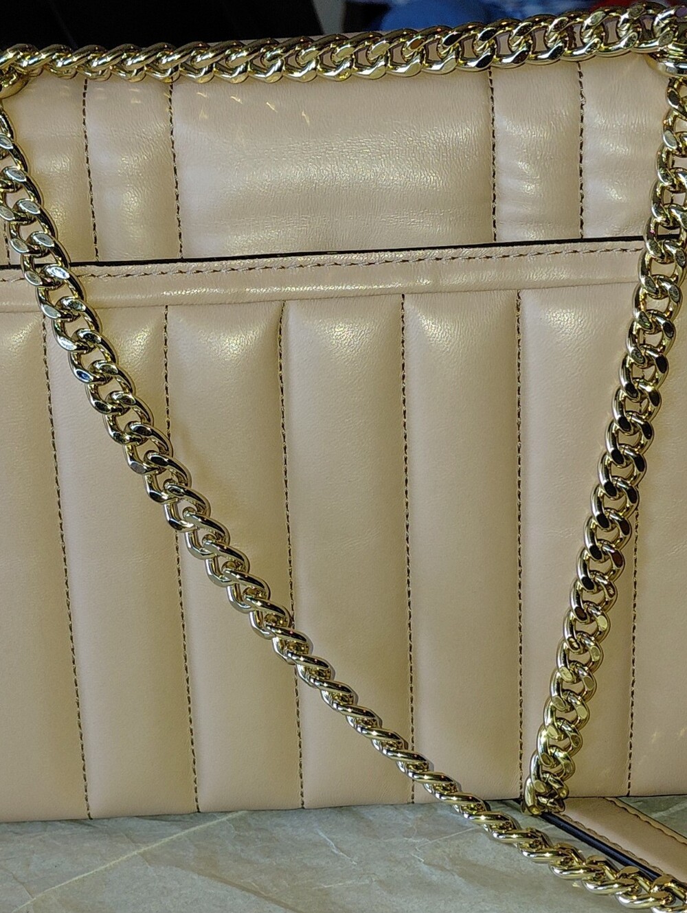 NEW Michael Kors WHITNEY lux Blush Quilted Convertible Xbody/shoulder MSRP $478 - Picture 3 of 7